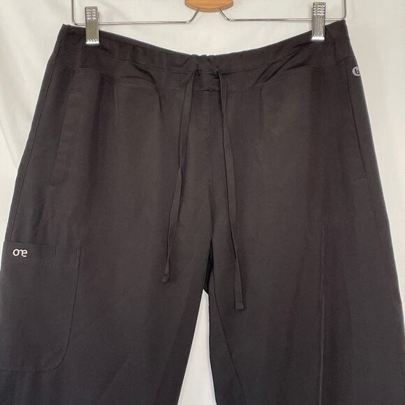 Barco One Mens Cargo Track Pants Snap Hem Scrubs Size Medium Black - Picture 5 of 12
